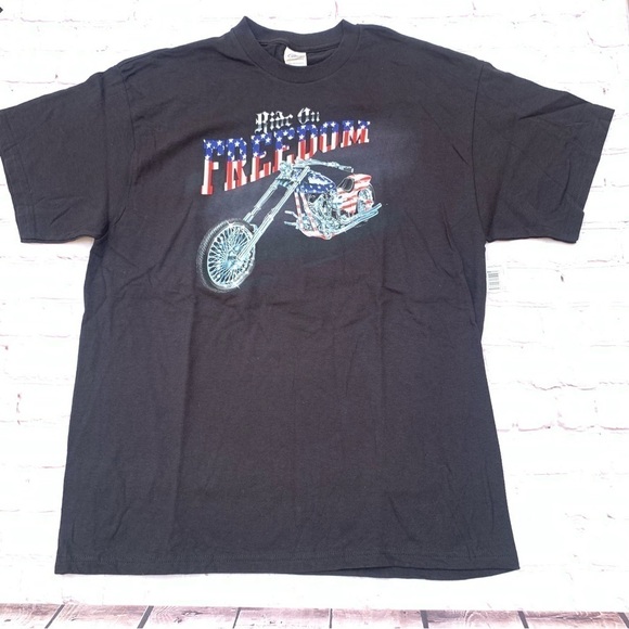 Choppers RIDE ON FREEDOM patriotic Biker tee size XL NWT - Picture 1 of 6
